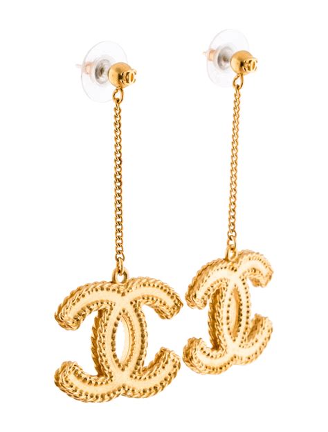 Chanel inspired earrings cc